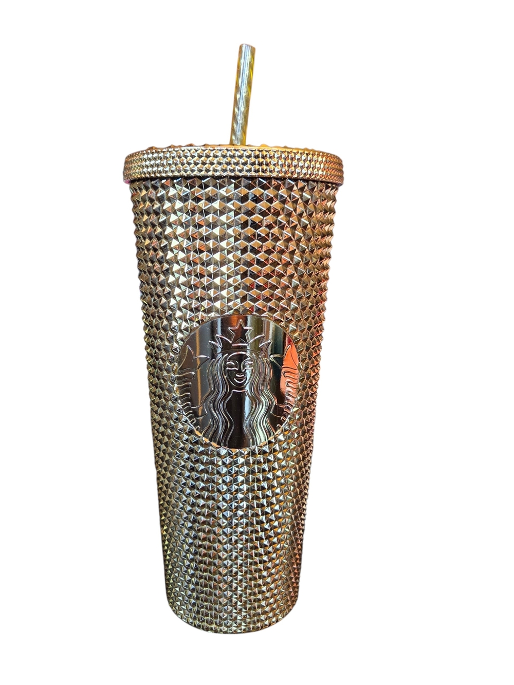 Starbucks Gold Studded Stainless Tumbler with Straw